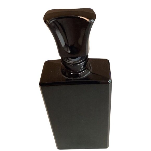 Vintage Black  Bottle With Bedazzled Flower Accent - Picture 2 of 4